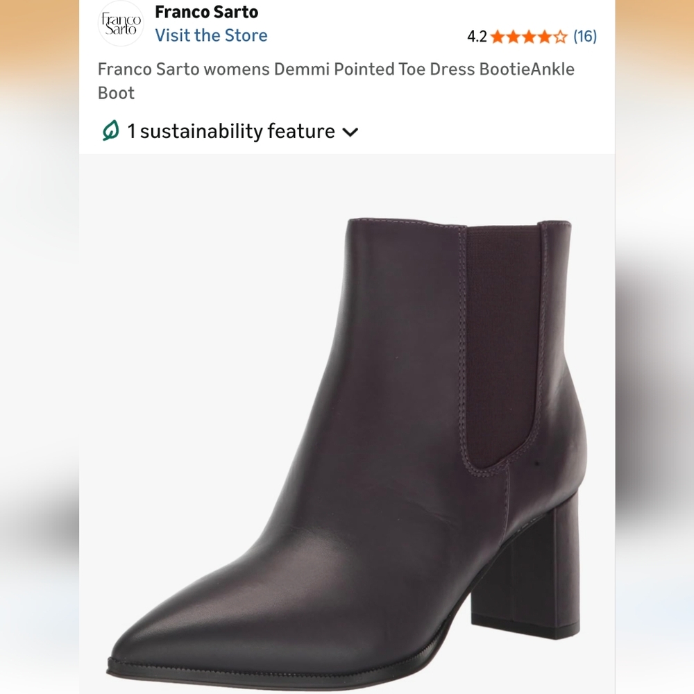 Franco Sarto womens Demmi Pointed Toe Dress BootieAnkle Boot